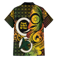 Vanuatu 1980 Family Matching Off The Shoulder Long Sleeve Dress and Hawaiian Shirt Ni-Van Tamtam Sand Drawing Pattern