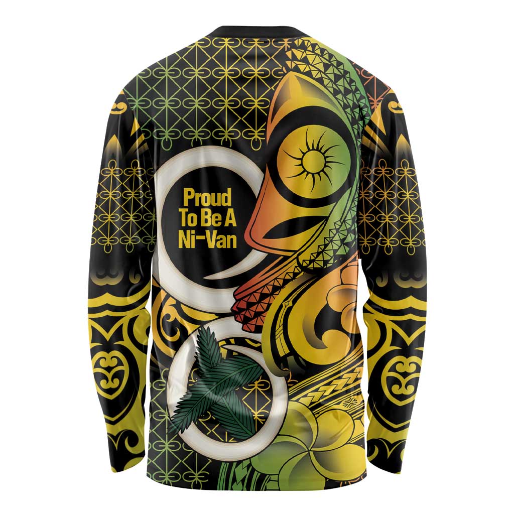 Vanuatu 1980 Long Sleeve Shirt Ni-Van Tamtam Sand Drawing Pattern