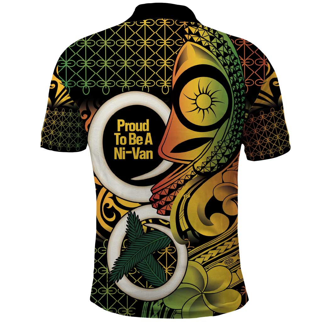 Vanuatu 1980 Polo Shirt Ni-Van Tamtam Sand Drawing Pattern