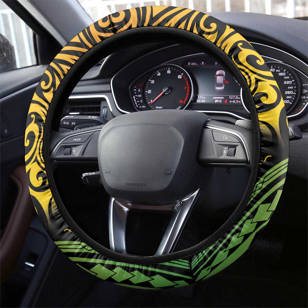 Vanuatu 1980 Steering Wheel Cover Ni-Van Tamtam Sand Drawing Pattern