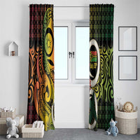 Vanuatu 1980 Window Curtain Ni-Van Tamtam Sand Drawing Pattern LT14 - Polynesian Pride