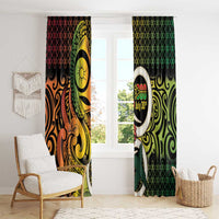 Vanuatu 1980 Window Curtain Ni-Van Tamtam Sand Drawing Pattern LT14 - Polynesian Pride