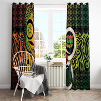 Vanuatu 1980 Window Curtain Ni-Van Tamtam Sand Drawing Pattern LT14 - Polynesian Pride