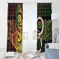 Vanuatu 1980 Window Curtain Ni-Van Tamtam Sand Drawing Pattern LT14 - Polynesian Pride