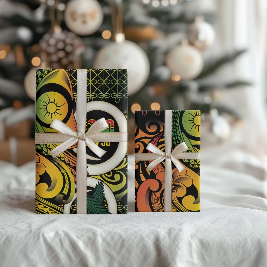 Vanuatu 1980 Wrapping Paper Ni-Van Tamtam Sand Drawing Pattern LT14 - Polynesian Pride