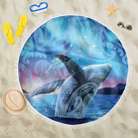 New Zealand Matariki Humpback Whale Beach Blanket Paikea Maori New Year Blue Galaxy LT14 One Size 150cm Blue - Polynesian Pride