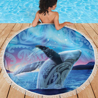 New Zealand Matariki Humpback Whale Beach Blanket Paikea Maori New Year Blue Galaxy LT14 - Polynesian Pride