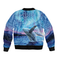 New Zealand Matariki Humpback Whale Bomber Jacket Paikea Maori New Year Blue Galaxy LT14 - Polynesian Pride