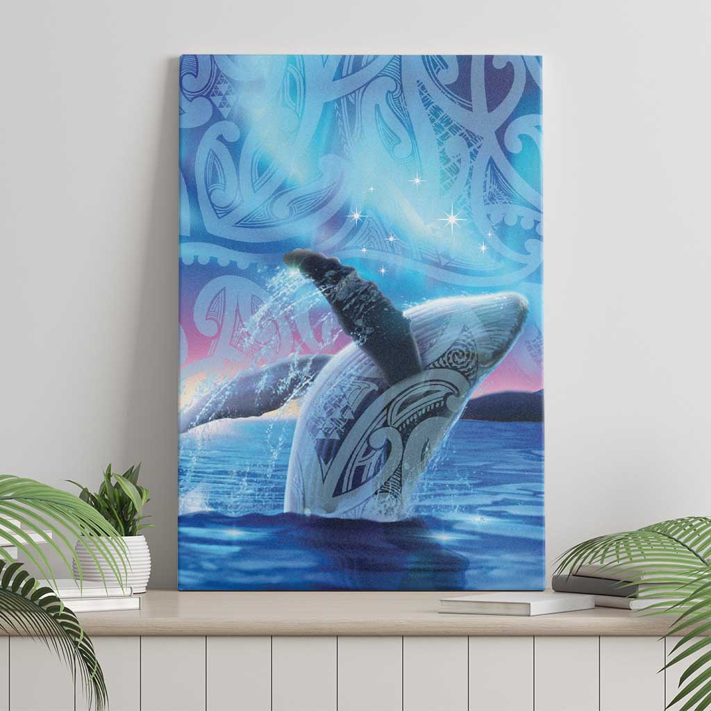 New Zealand Matariki Humpback Whale Canvas Wall Art Paikea Maori New Year Blue Galaxy LT14 - Polynesian Pride