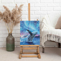 New Zealand Matariki Humpback Whale Canvas Wall Art Paikea Maori New Year Blue Galaxy LT14 - Polynesian Pride