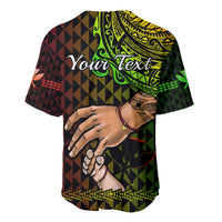Personalised Father Day Hawaii Baseball Jersey Kanaka Kakau Hauoli La Makuakane LT14 - Polynesian Pride