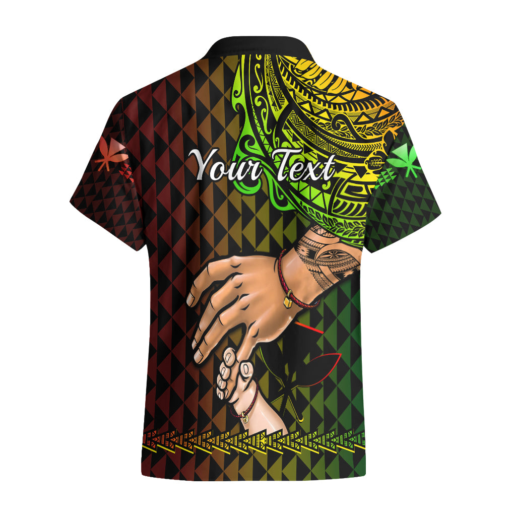 Personalised Father Day Hawaii Hawaiian Shirt Kanaka Kakau Hauoli La Makuakane LT14 - Polynesian Pride