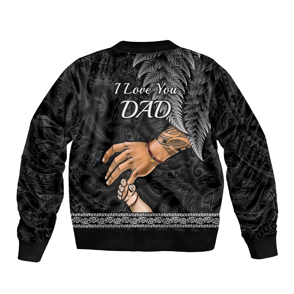 Polynesian Pride Father Day New Zealand Bomber Jacket Aotearoa Maori Fern I Love You Dad LT14 - Polynesian Pride