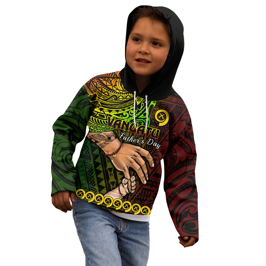 Personalised Father Day Vanuatu Kid Hoodie I Love You Dad Reggae Version LT14 - Polynesian Pride