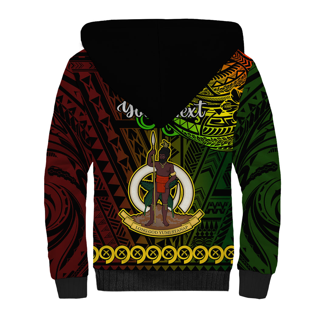 Personalised Father Day Vanuatu Sherpa Hoodie I Love You Dad Reggae Version LT14 - Polynesian Pride