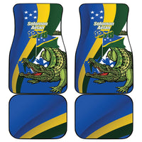 Solomon Islands Independence Day Car Mats Happy 7 July Crocodile Flag Style LT14 - Polynesian Pride