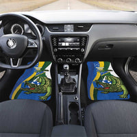 Solomon Islands Independence Day Car Mats Happy 7 July Crocodile Flag Style LT14 Set 2pcs - Front Blue - Polynesian Pride