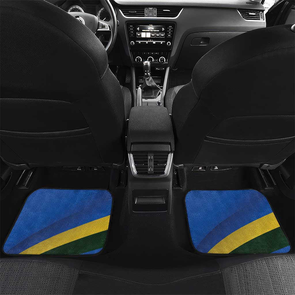 Solomon Islands Independence Day Car Mats Happy 7 July Crocodile Flag Style LT14 Set 2pcs - Back Blue - Polynesian Pride