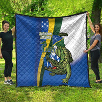 Solomon Islands Independence Day Quilt Happy 7 July Crocodile Flag Style LT14 - Polynesian Pride
