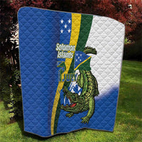 Solomon Islands Independence Day Quilt Happy 7 July Crocodile Flag Style LT14 - Polynesian Pride