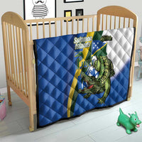 Solomon Islands Independence Day Quilt Happy 7 July Crocodile Flag Style LT14 - Polynesian Pride