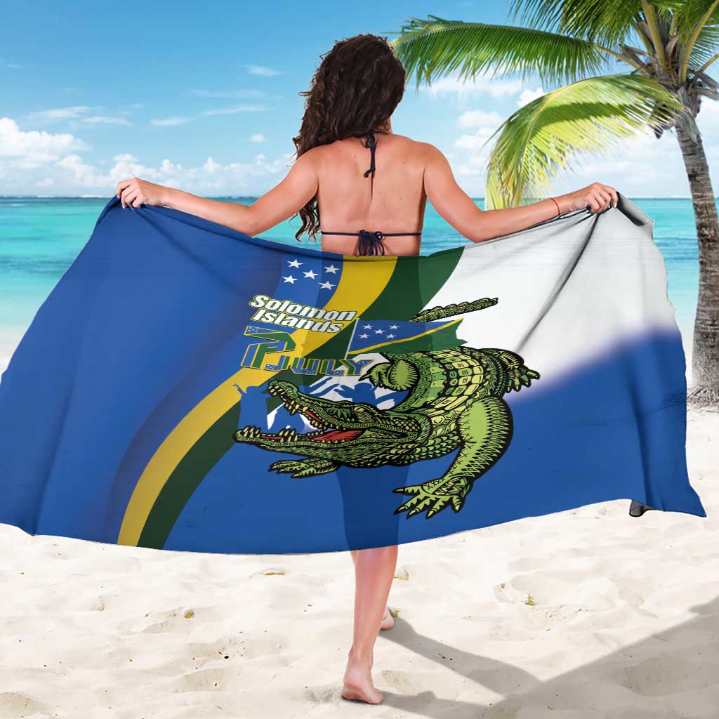 Solomon Islands Independence Day Sarong Happy 7 July Crocodile Flag Style LT14 - Polynesian Pride