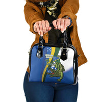 Solomon Islands Independence Day Shoulder Handbag Happy 7 July Crocodile Flag Style LT14 One Size Blue - Polynesian Pride