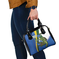 Solomon Islands Independence Day Shoulder Handbag Happy 7 July Crocodile Flag Style LT14 - Polynesian Pride