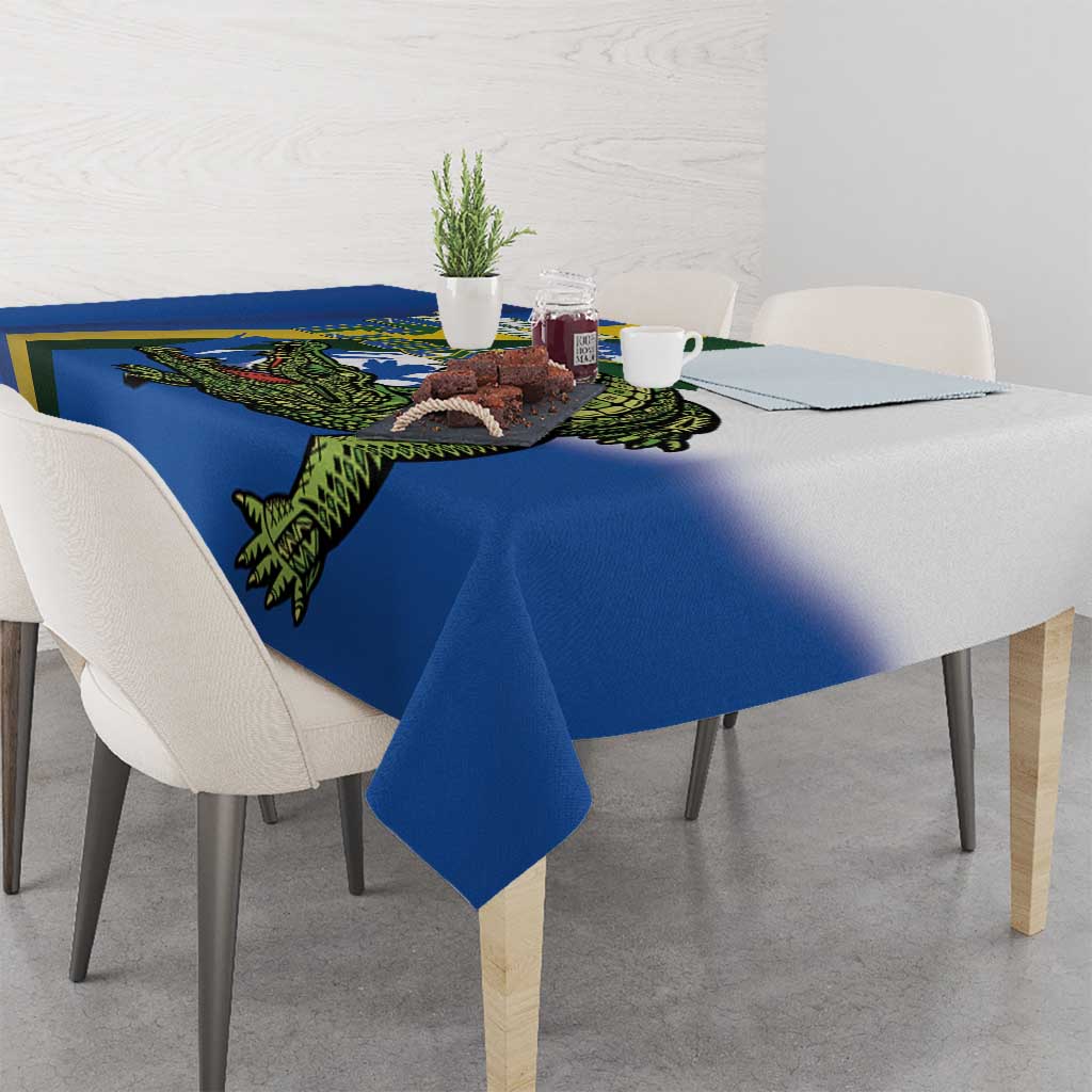 Solomon Islands Independence Day Tablecloth Happy 7 July Crocodile Flag Style LT14 - Polynesian Pride