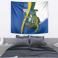Solomon Islands Independence Day Tapestry Happy 7 July Crocodile Flag Style LT14 - Polynesian Pride