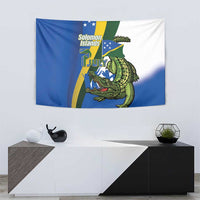Solomon Islands Independence Day Tapestry Happy 7 July Crocodile Flag Style LT14 - Polynesian Pride
