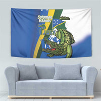 Solomon Islands Independence Day Tapestry Happy 7 July Crocodile Flag Style LT14 - Polynesian Pride