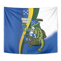 Solomon Islands Independence Day Tapestry Happy 7 July Crocodile Flag Style LT14 - Polynesian Pride