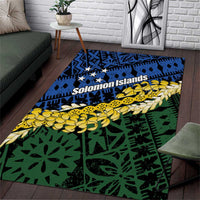 Halo Olaketa Solomon Islands Tapa Pattern Area Rug LT14 Blue - Polynesian Pride