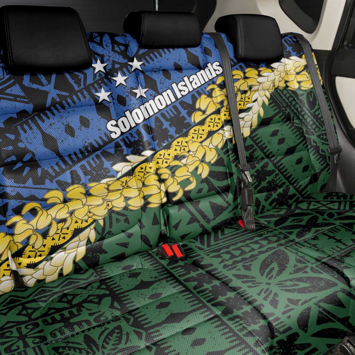 Halo Olaketa Solomon Islands Tapa Pattern Back Car Seat Cover LT14 - Polynesian Pride