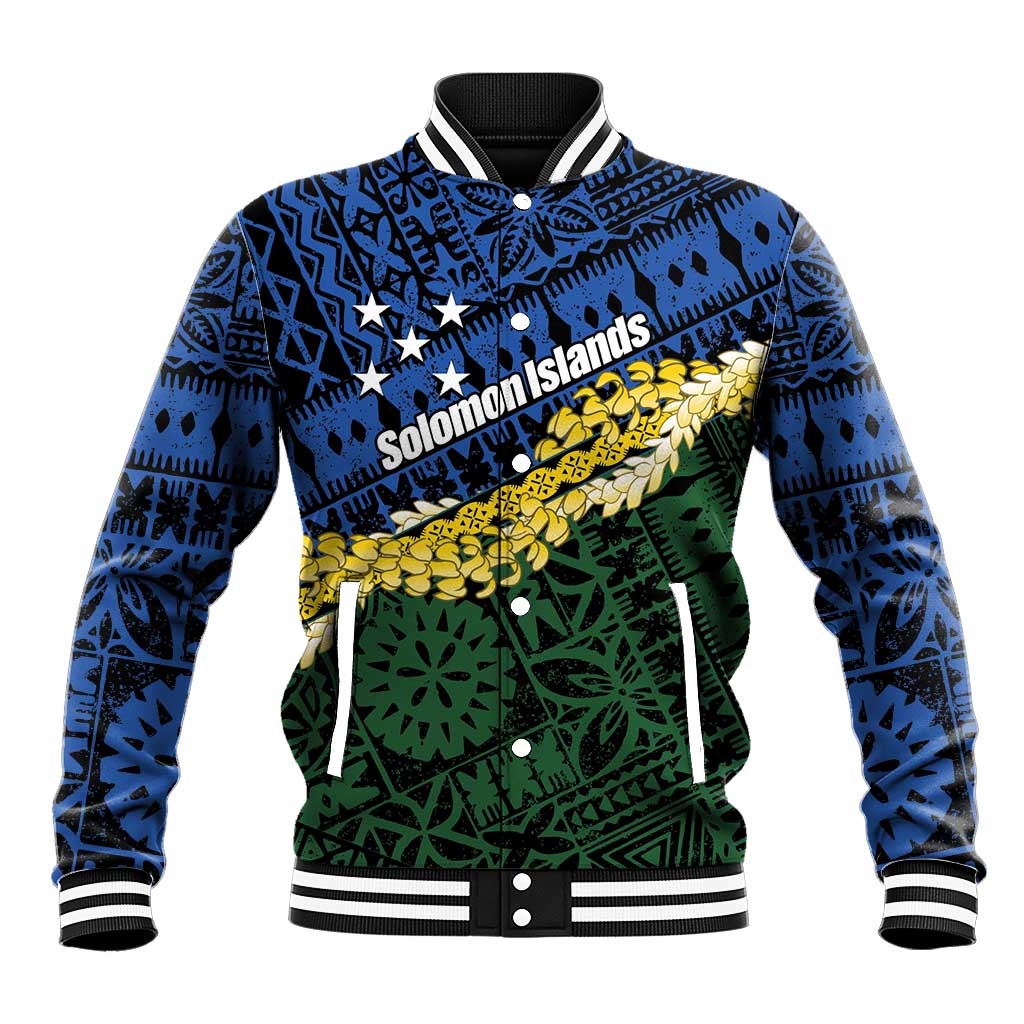 Halo Olaketa Solomon Islands Tapa Pattern Baseball Jacket LT14 Unisex Blue - Polynesian Pride