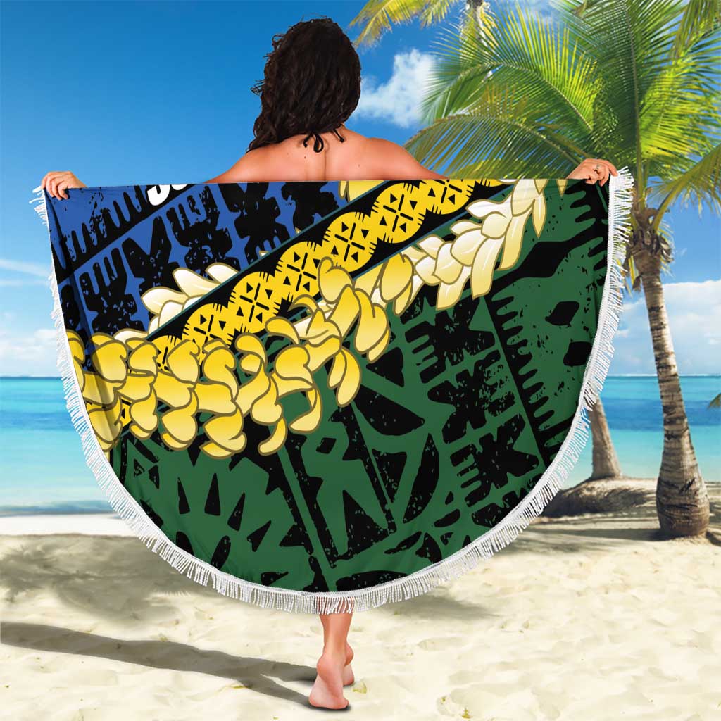 Halo Olaketa Solomon Islands Tapa Pattern Beach Blanket LT14 - Polynesian Pride