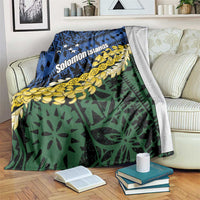 Halo Olaketa Solomon Islands Tapa Pattern Blanket LT14 Blue - Polynesian Pride