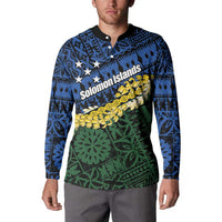 Halo Olaketa Solomon Islands Tapa Pattern Button Sweatshirt LT14 - Polynesian Pride