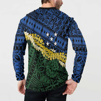 Halo Olaketa Solomon Islands Tapa Pattern Button Sweatshirt LT14 - Polynesian Pride