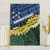 Halo Olaketa Solomon Islands Tapa Pattern Canvas Wall Art LT14 Without Frame Blue - Polynesian Pride