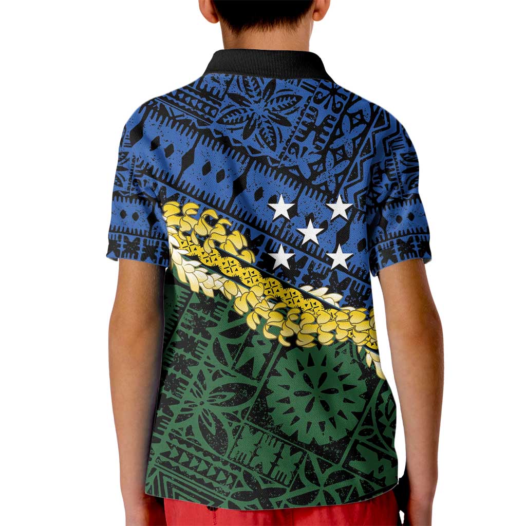 Halo Olaketa Solomon Islands Tapa Pattern Kid Polo Shirt LT14 - Polynesian Pride