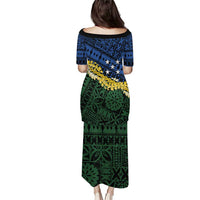 Halo Olaketa Solomon Islands Tapa Pattern Puletasi LT14 - Polynesian Pride