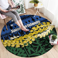 Halo Olaketa Solomon Islands Tapa Pattern Round Carpet LT14 - Polynesian Pride