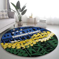 Halo Olaketa Solomon Islands Tapa Pattern Round Carpet LT14 - Polynesian Pride