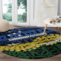 Halo Olaketa Solomon Islands Tapa Pattern Round Carpet LT14 - Polynesian Pride