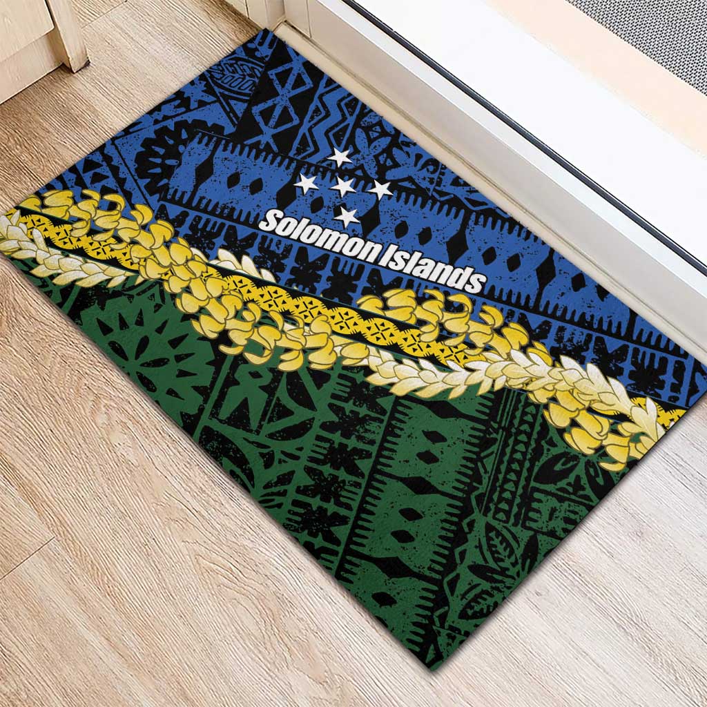 Halo Olaketa Solomon Islands Tapa Pattern Rubber Doormat LT14 - Polynesian Pride