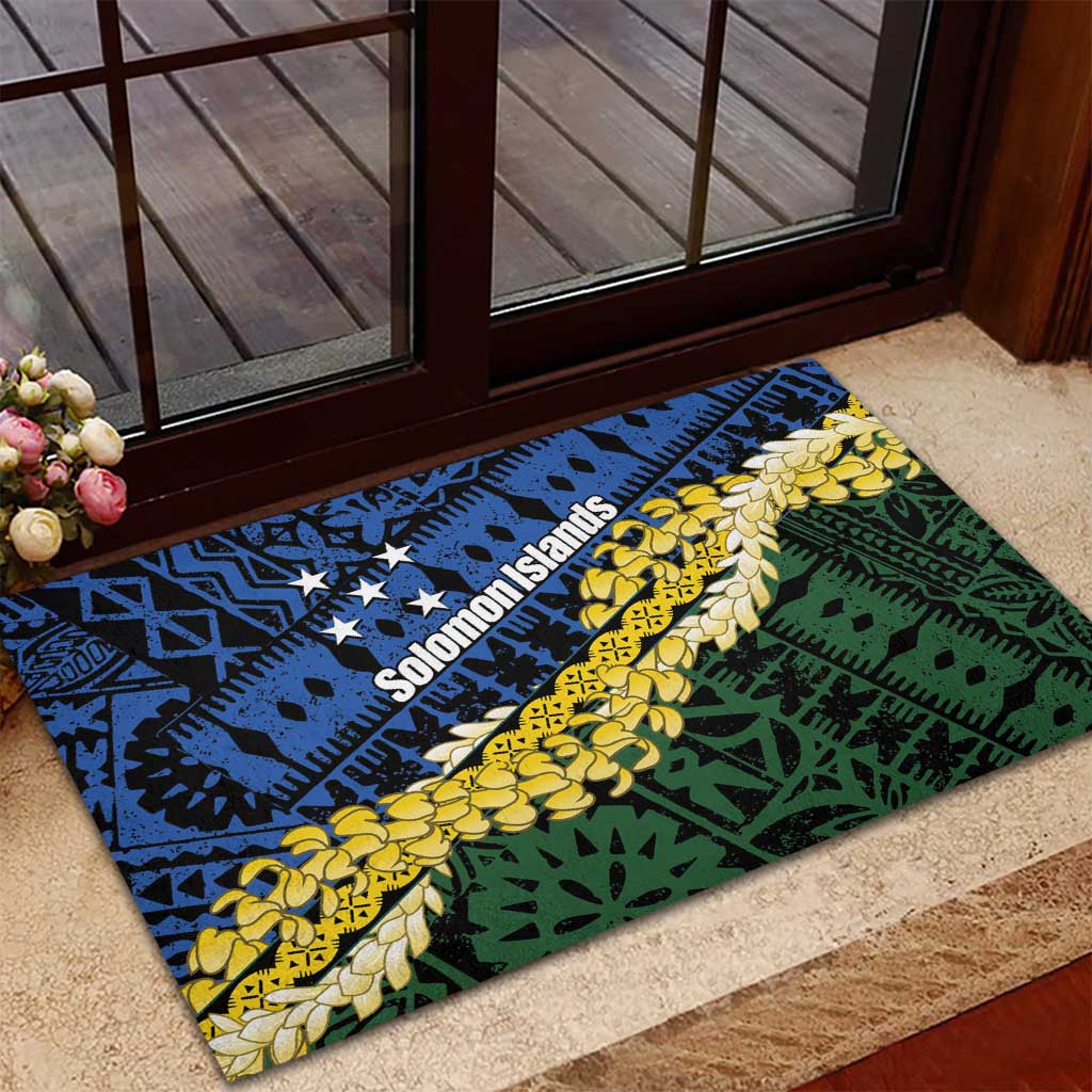 Halo Olaketa Solomon Islands Tapa Pattern Rubber Doormat LT14 - Polynesian Pride