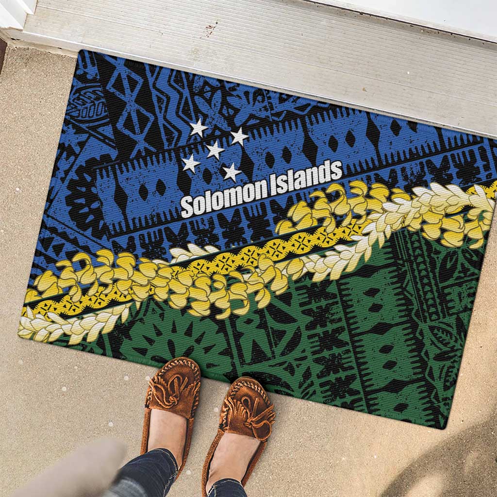 Halo Olaketa Solomon Islands Tapa Pattern Rubber Doormat LT14 - Polynesian Pride