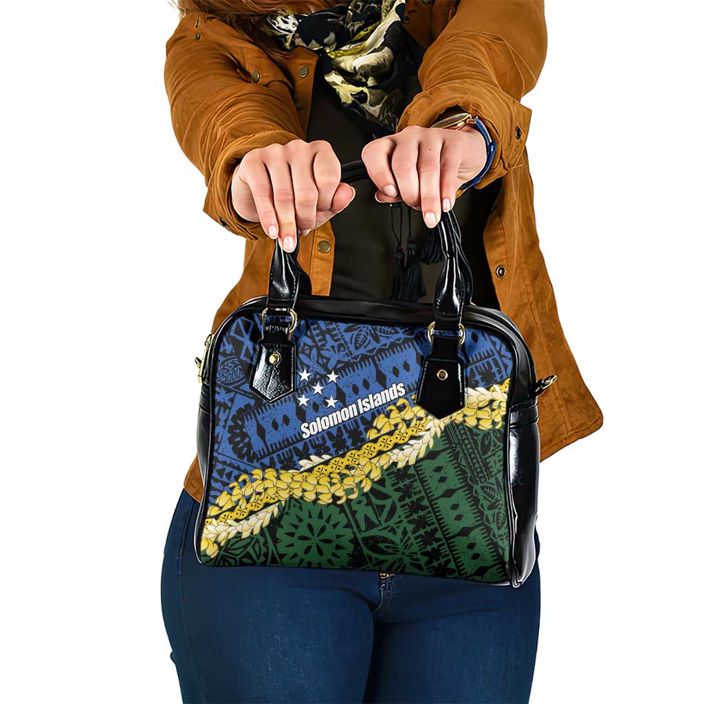 Halo Olaketa Solomon Islands Tapa Pattern Shoulder Handbag LT14 One Size Blue - Polynesian Pride